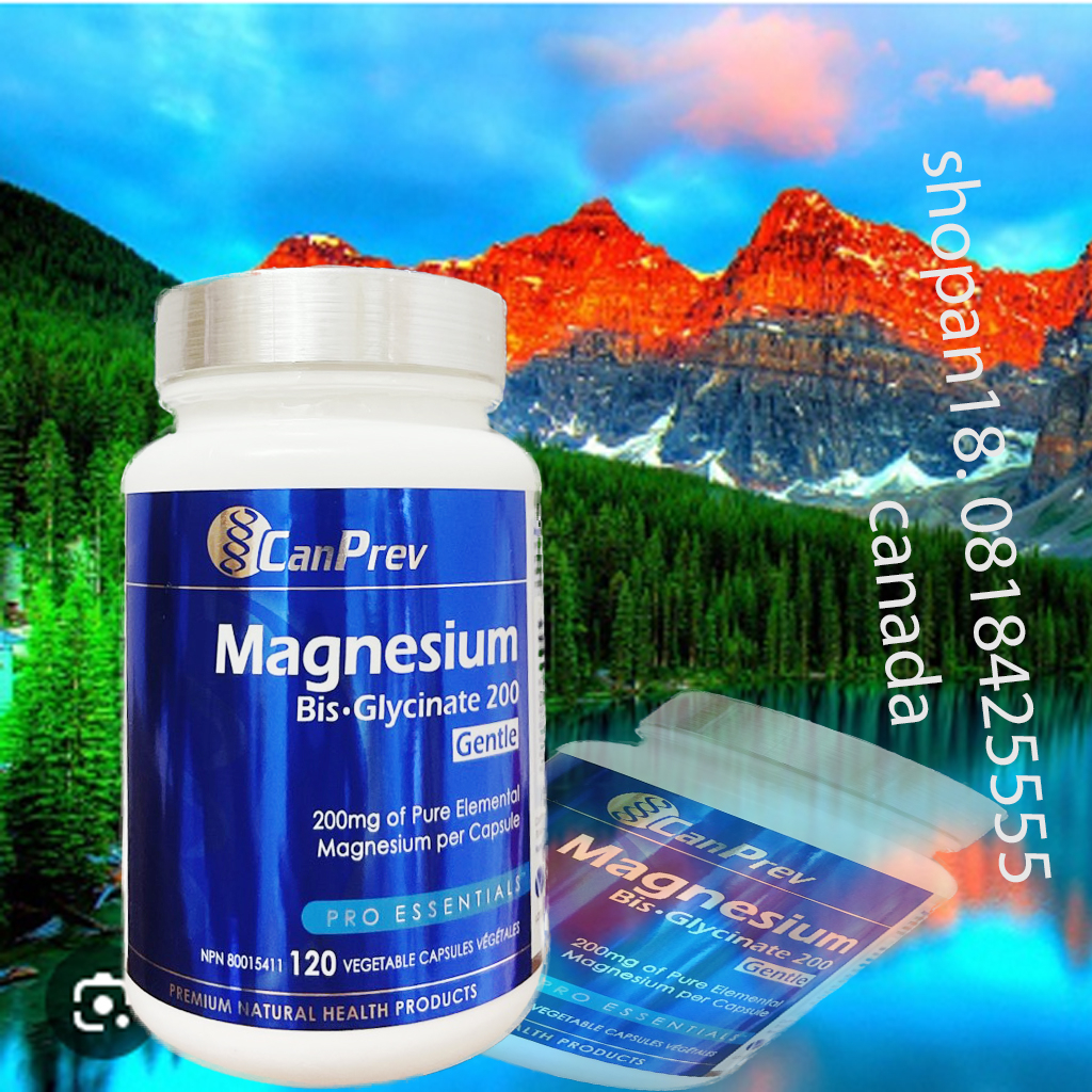 Viên uống Magnesium Bis Glycinate 200 Gentle Canprev Canada; Magie