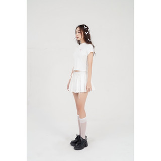 Chân váy Kaki phối ruy băng - Ribbon Skirt