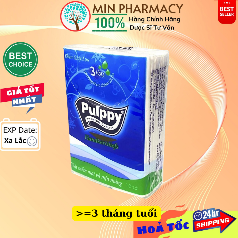 Khăn Giấy Lụa Bỏ Túi Pulppy Compact 3 lớp mềm mịn không mùi ...