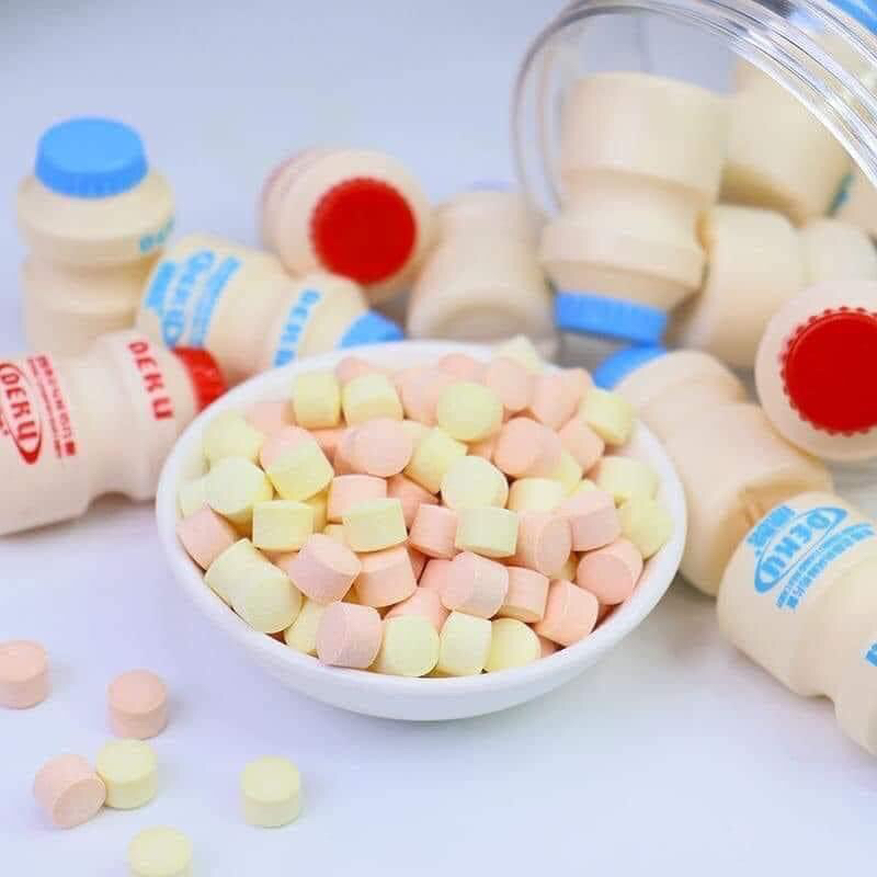 kẹo DeKu 2 màu xanh đỏ hũ to 30 lọ nhỏ