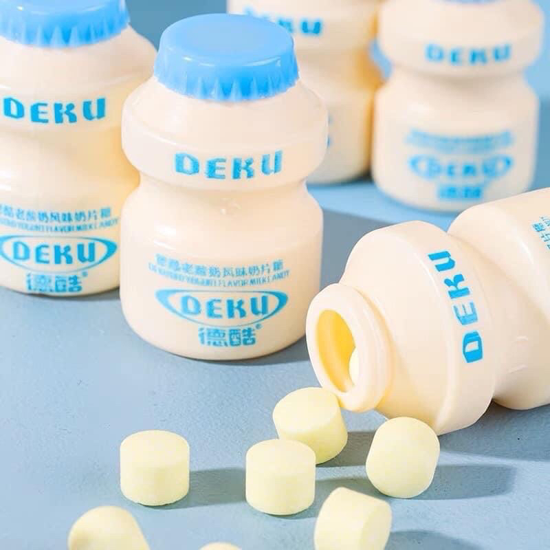 kẹo DeKu 2 màu xanh đỏ hũ to 30 lọ nhỏ