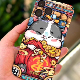 Tấm dán Skin Mặt Sau Mèo Thần Tài MS016 FULL VIỀN 14 pro max , 13 pro max , 12 pro max , 11 pro max , xs max - FukiShop