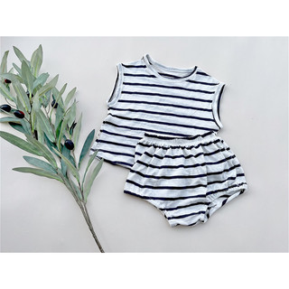 Bộ cotton xược vintage cho bé trai bé gái