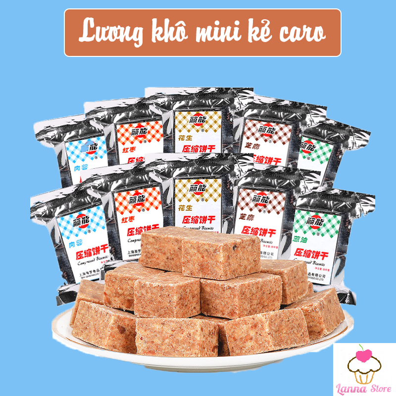 1KG LƯƠNG KHÔ MINI MIX 8 - 12 VỊ (58-65 CÁI) - BÁNH LƯƠNG KHÔ MINI TIỆN ...