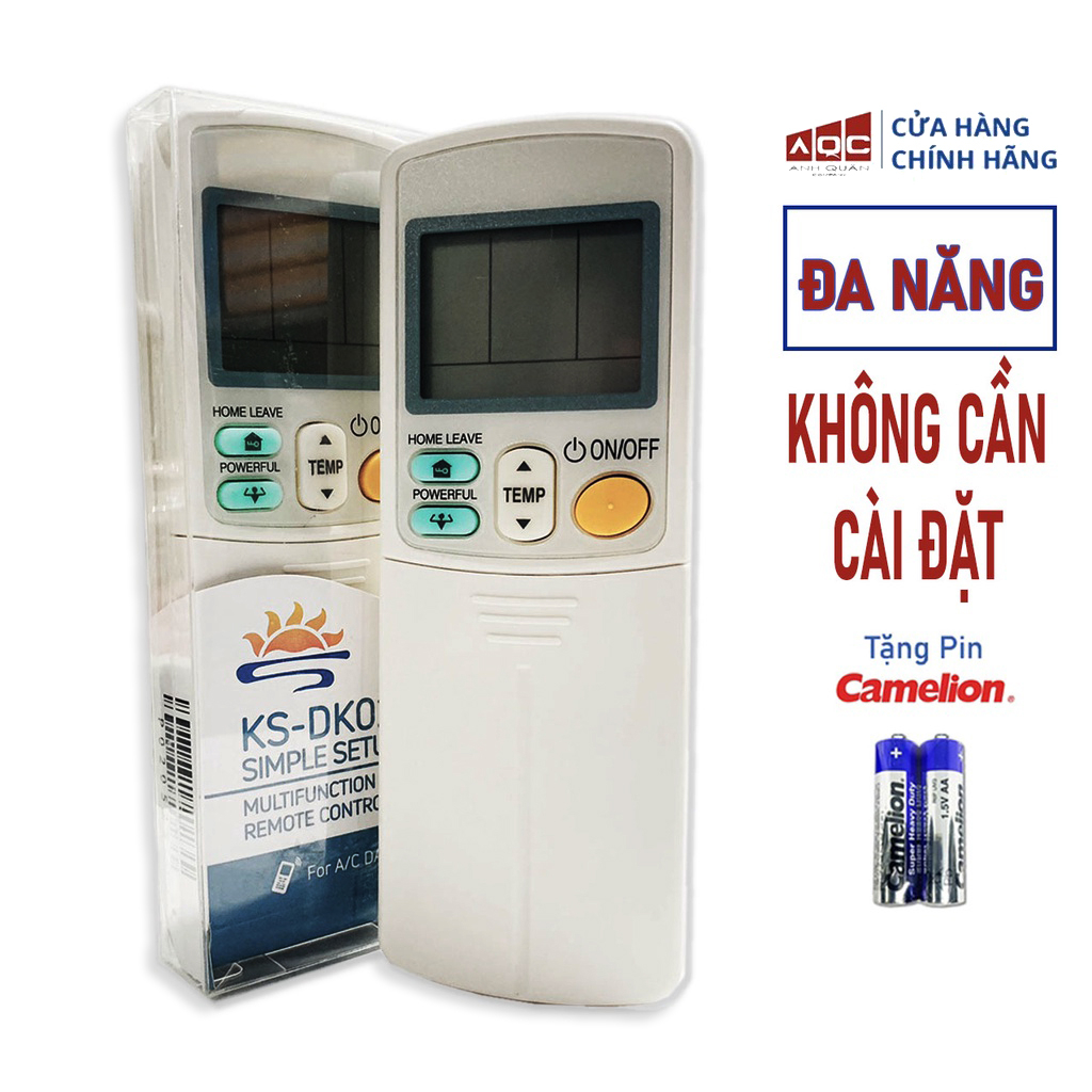 [TẶNG PIN] Điều Khiển remote đa năng máy lạnh điều hoà DAIKIN dùng được ...