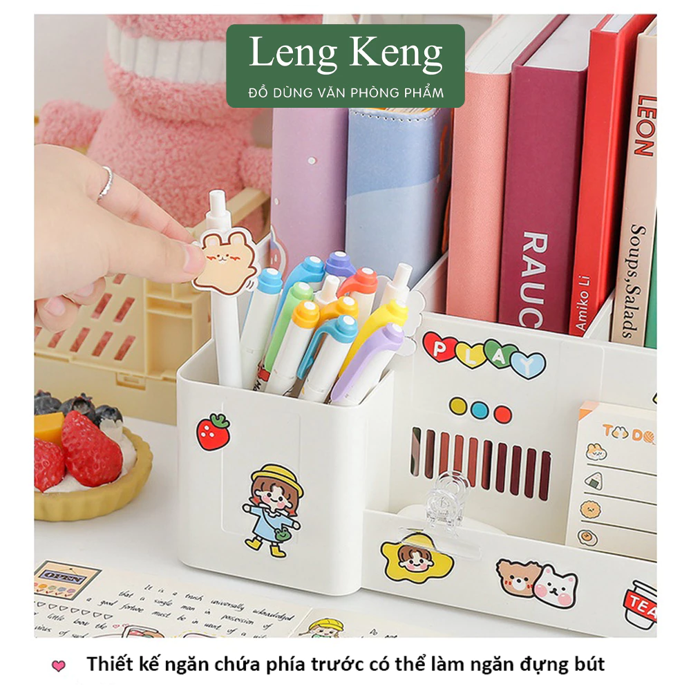 Khay đựng tài liệu Leng Keng kệ đựng tài liệu văn phòng A4 4 ngăn để bàn lưu trữ sách vở văn phòng p