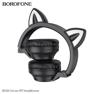 Tai chụp BLUETOOTH Tai mèo có đèn LED 7 mầu chính hãng BOROFONE BO18