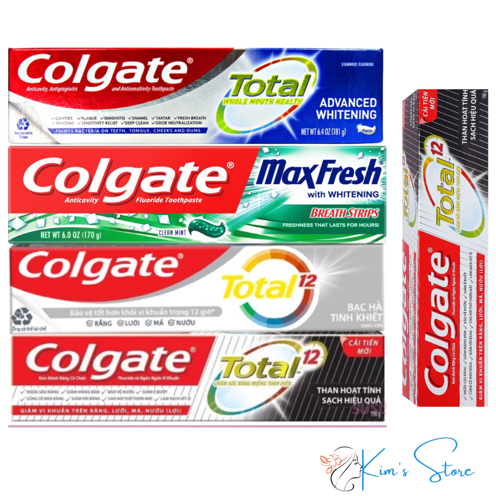 Kem đánh răng COLGATE Mỹ Total Advanced Whitening/Maxfresh/Bạc Hà ...