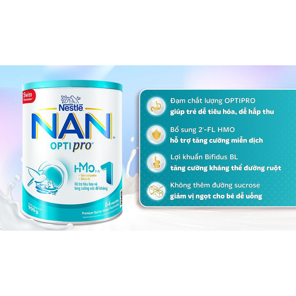 Sữa bột NAN Optipro Nga 800g số 1, 2, 3, 4 - Lon 800g - Hỗ trợ phát triển trí não, tăng sức đề kháng - SONMILK