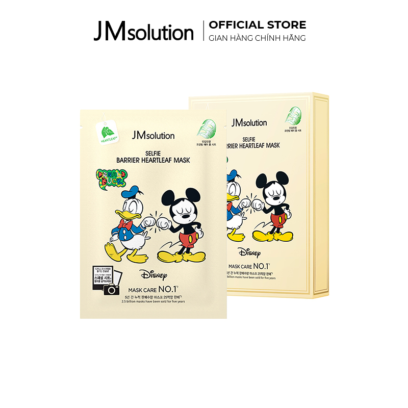 JMsolution Mặt Nạ Diếp Cá Selfie Barrier Heartleaf Mask 30ml - Làm Dịu Và Cân Bằng Làn Da - Chính Hãng