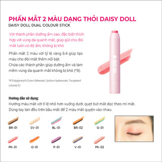 [Date 09/2026] Phấn Mắt 2 Màu Line Daisy Doll Nhật Bản Dạng Thỏi Nhanh Gọn, Tiện Lợi, Bền Màu, Không Trôi 1 Thỏi/ Hộ