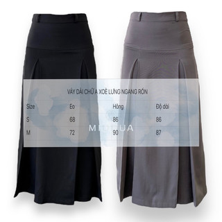 [ẢNH THẬT ĐỘC QUYỀN MIDDUA]VJ035 Váy Midi dài xếp li