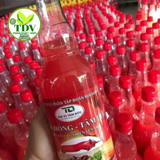 1 chai 700ml Dấm hồng - Dấm tôm - (Giấm Hồng)  dùng lên màu vịt, heo quay