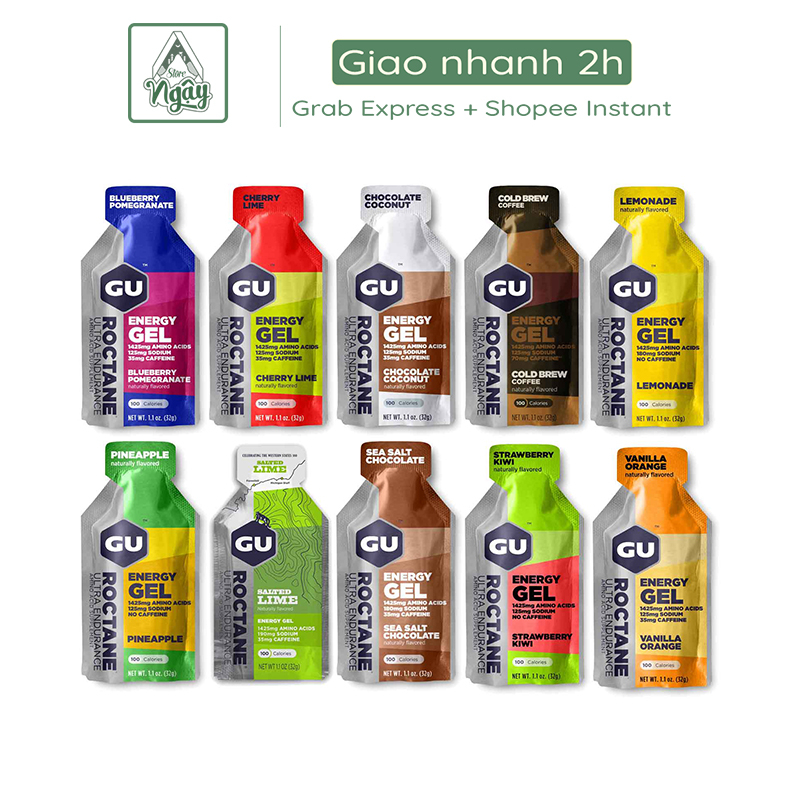 Gel năng lượng thể thao Gu Roctane Energy Gel 100 Calories, bổ sung