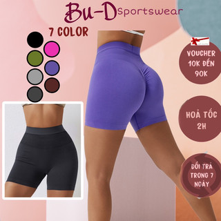 Quần biker thể thao nữ tập gym,yoga thiết kế cạp thun (mã Chun742)
