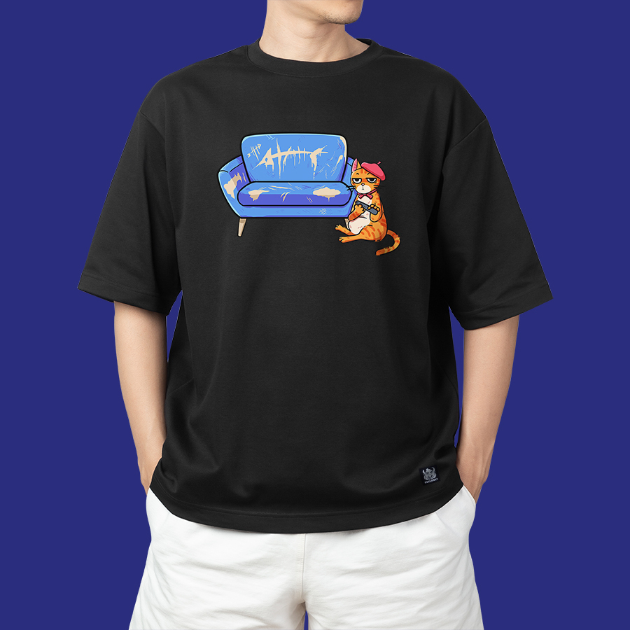 Mèo họa sĩ - Áo thun 100% cotton nam nữ unisex BULLSHIRT cổ tròn ngắn ...