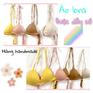 Áo bra Erica linen buộc dây cổ nhiều màu Hàng handmade