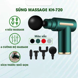 Máy massage cầm tay 4 đầu 6 chế độ - máy massage toàn thân