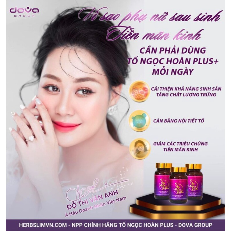 Tố Ngọc Hoàn Plus+ Hỗ Trợ Nội Tiết Tố Nữ | Hỗ Trợ Da Sáng Mịn - Giảm Khô Hạn - Phù Hợp Phụ Nữ Tiền Mãn Kinh