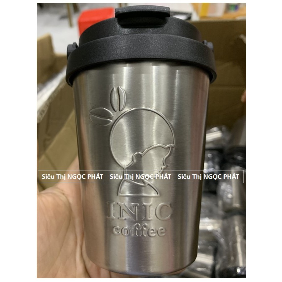 Ly/ cốc CAFE INIC COFFEE màu INOX _HÀNG SIÊU THỊ NHẬT TỒN KHO+ CÓ NẮP ...