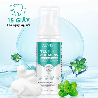 [2 in 1]Bọt kem đánh trắng răng Mousse làm trắng răng. khử mùi hôi miệng hiệu quả.Giảm ố vàng loại bỏ mảng bám trên răng