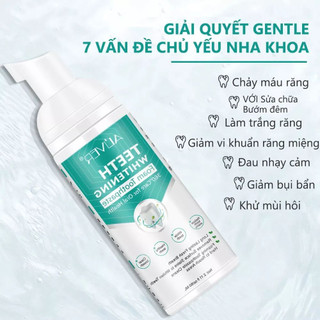 [2 in 1]Bọt kem đánh trắng răng Mousse làm trắng răng. khử mùi hôi miệng hiệu quả.Giảm ố vàng loại bỏ mảng bám trên răng