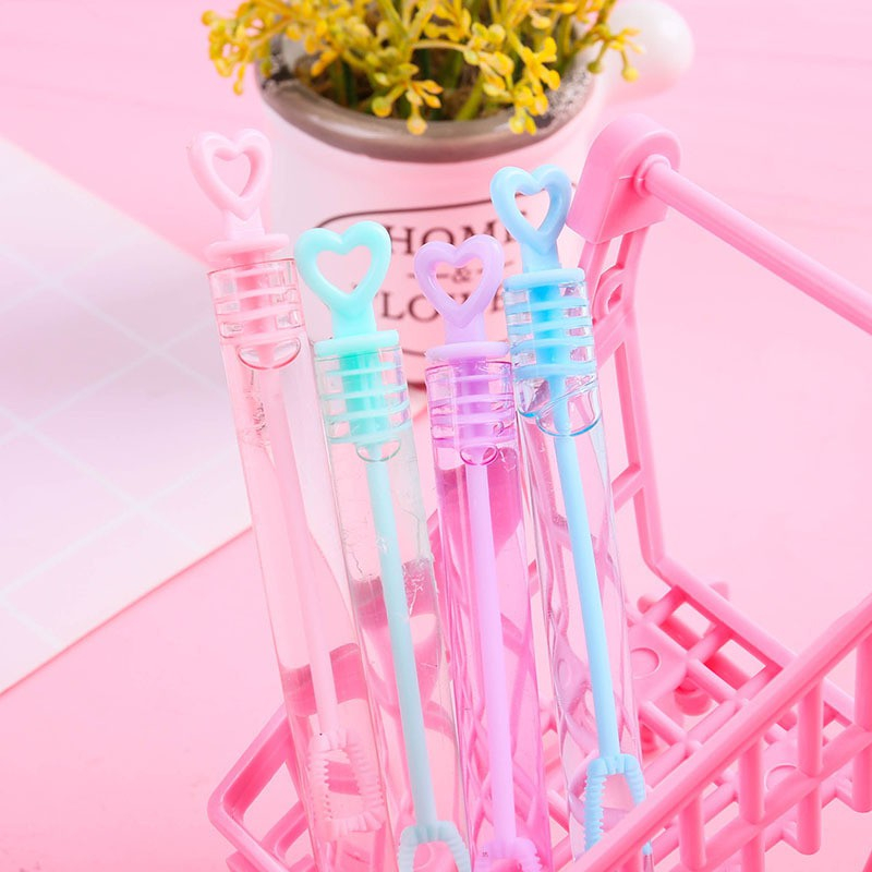 Combo 10 lọ que thổi bong bóng xà phòng mini màu sắc ngộ nghĩnh đáng yêu