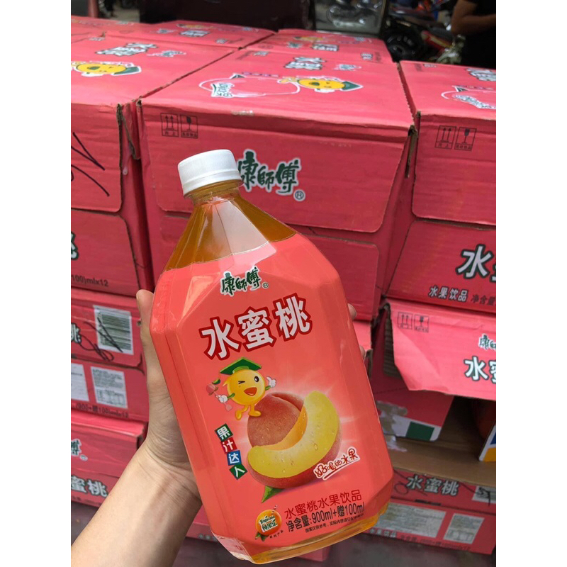 Nước Lê, Đào chai 1000ml - Ngọt dịu, siêu ngon