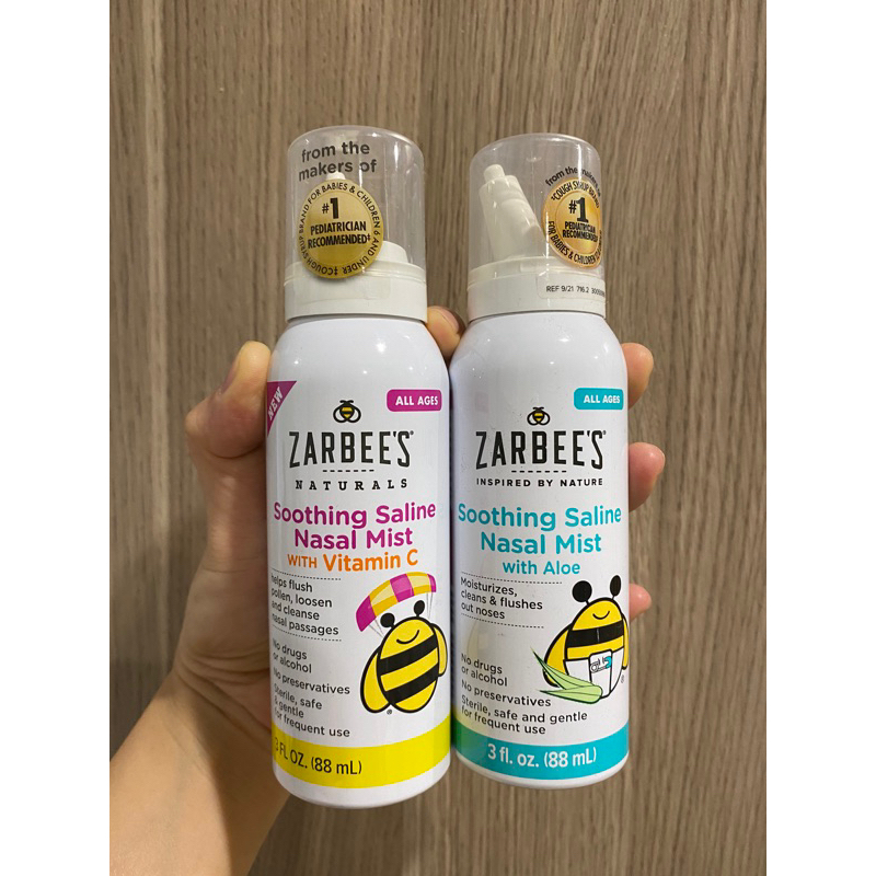 Chai xịt vệ sinh mũi xịt Zarbee's Baby Nasal Saline Spray with aloe