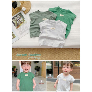 Áo thun mặc mát bé trai. Áo thun sát nách bé trai. Áo thun cotton cước Bernie 8-23kg