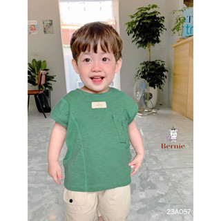 Áo thun mặc mát bé trai. Áo thun sát nách bé trai. Áo thun cotton cước Bernie 8-23kg