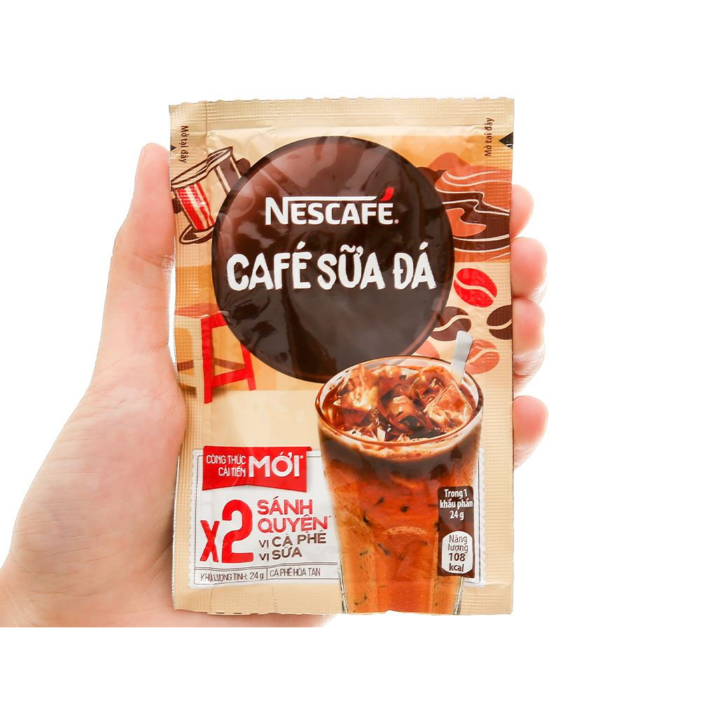 Nescafe cà phê sữa đá NESCAFE 3IN1 (10 gói x 24gr)(Bao bì mới) | Shopee ...