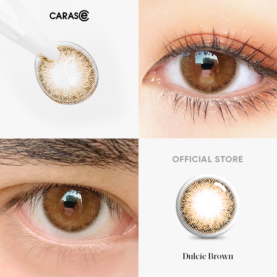 Kính Áp Tròng Nâu Sữa Dịu Ngọt Caras.E - Dulcie Brown (Cận 0 - 10 Độ) |  Shopee Việt Nam