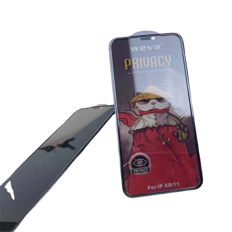 Kính Cường Lực IPhone Chống Nhìn Trộm chống vỡ mép, viền gờ KUNGFU Panda cho iP X -> 16 Pro Max