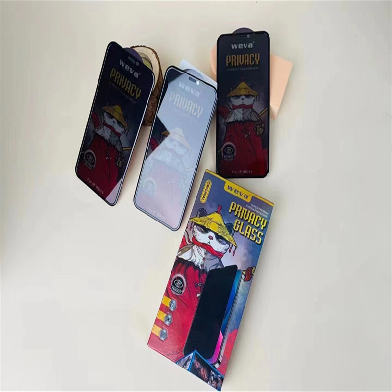 Kính Cường Lực IPhone Chống Nhìn Trộm chống vỡ mép, viền gờ KUNGFU Panda cho iP X -> 16 Pro Max