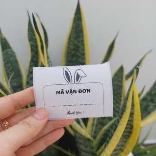 50 Tem ghi mã vận đơn cute, có sẵn keo dán kích thước 7x5cm phù hợp gói hàng nhỏ