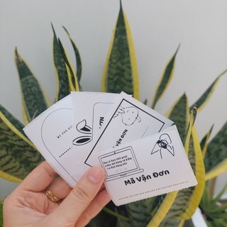 50 Tem ghi mã vận đơn cute, có sẵn keo dán kích thước 7x5cm phù hợp gói hàng nhỏ