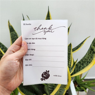 50 Phiếu ship hàng có sẵn keo dán, mực đậm không phai kích thước 10x15cm