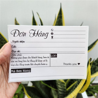 50 Phiếu ship hàng có sẵn keo dán, mực đậm không phai kích thước 10x15cm