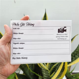 50 Phiếu ship hàng có sẵn keo dán, mực đậm không phai kích thước 10x15cm