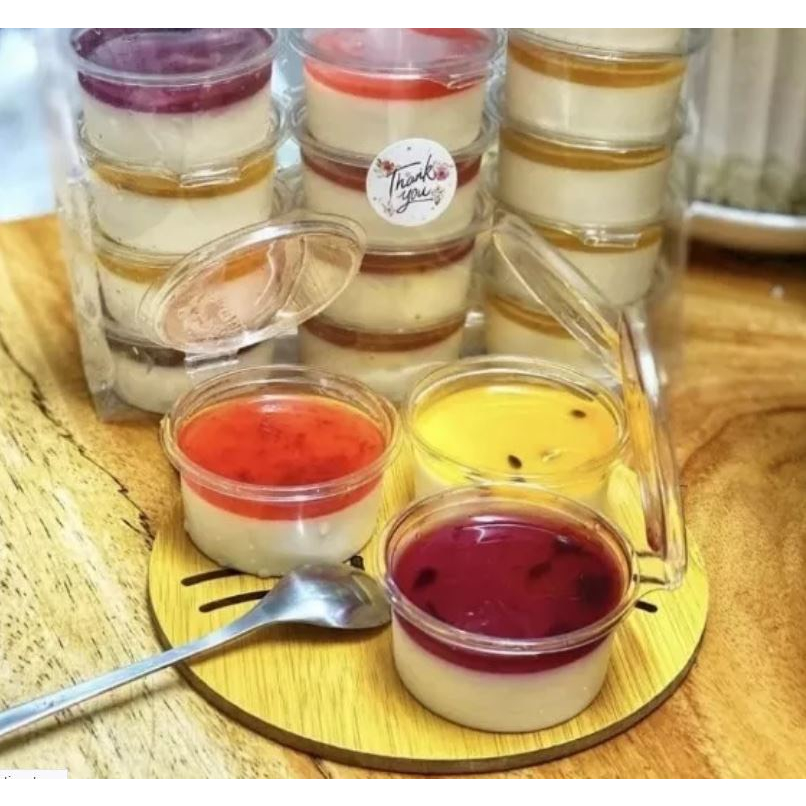 Set 20 hũ đựng panna cotta, hủ đựng bánh flan có nắp gắn liền 100ml