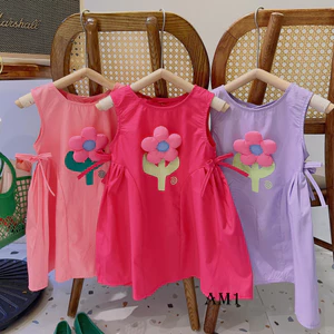 Váy bé gái bông hoa to, Đầm bé gái sát nách siêu xinh cho bé TB347 TN348