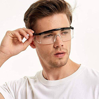 Mắt kính bảo hộ vuông đen đi đường chống bụi