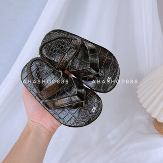 Dép Sandal Da Vân Sần Xỏ Ngón Quai Ngang Sành Điệu Cho Bé Gái 2-7 Tuổi K054
