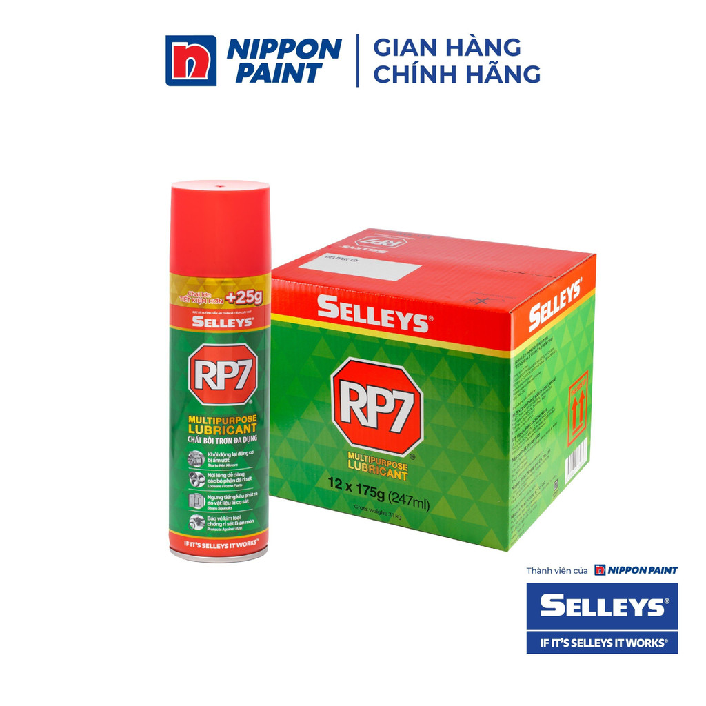 Thùng 12 Chai Xịt Chống Rỉ Sét Và Bôi Trơn RP7- Hàng chính hãng SELLEYS ...