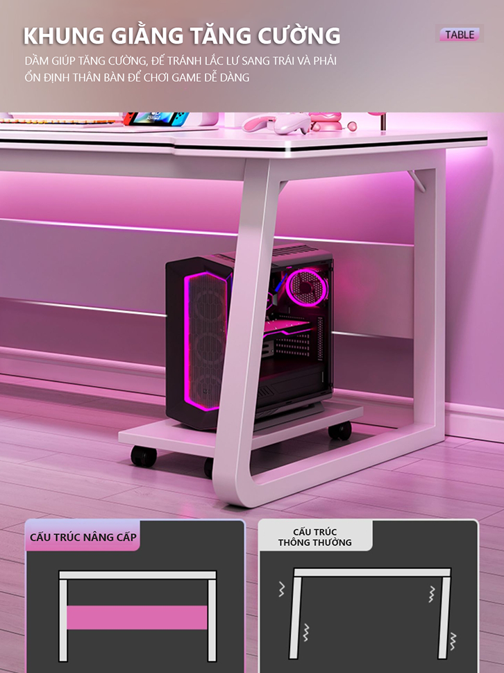 Ảnh Bàn làm việc phong cách gaming mạnh mẽ thương hiệu IGA - GM95 2