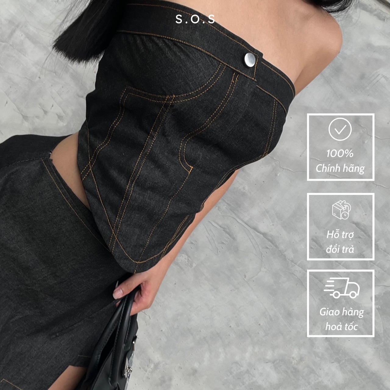 Cassie Dress - Đầm Ngắn Cúp Ngực Corset Chiết Eo Đính Kết