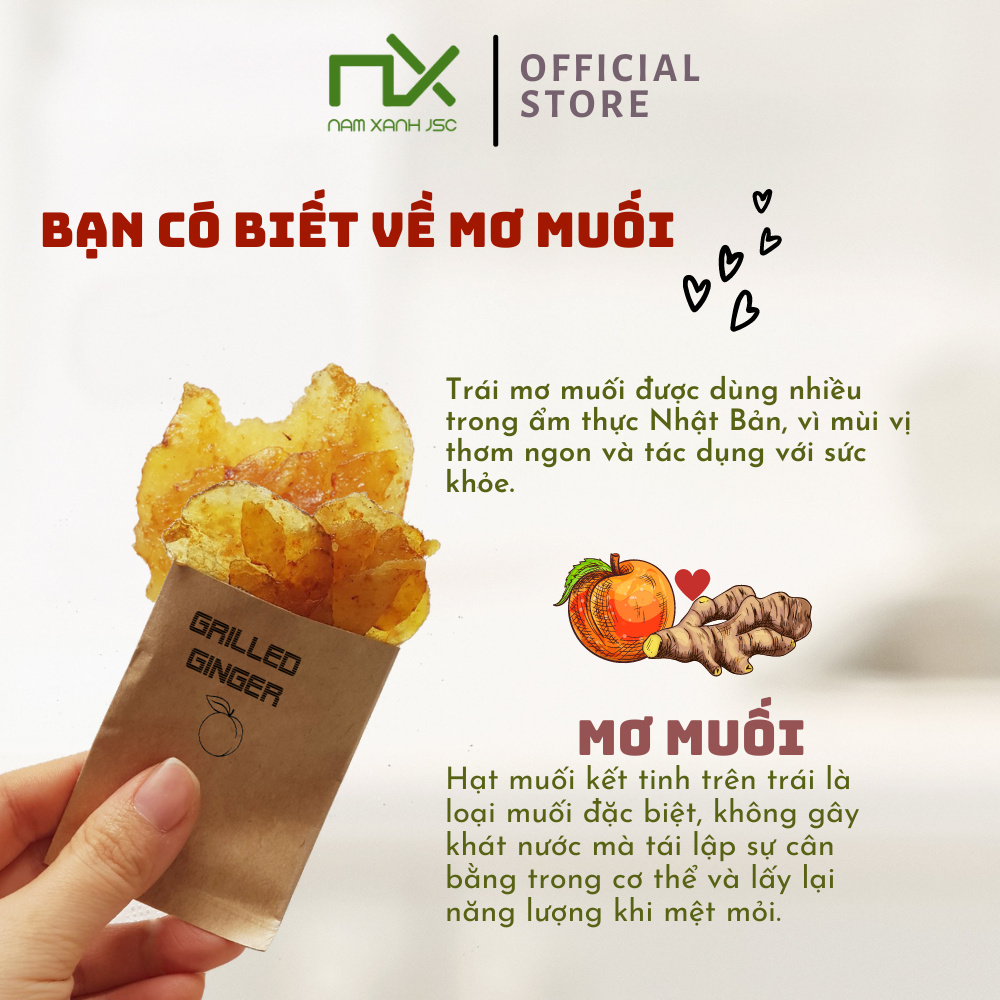 Ảnh Gừng Nướng Mơ Muối Nam Xanh Hộp 80g(100g) 2