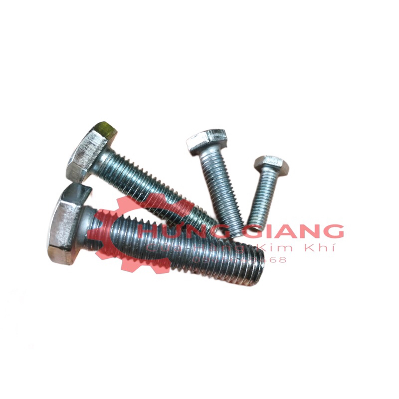 10 Bulong Thép Mạ Kẽm M12 M14 M16 Chống Rỉ