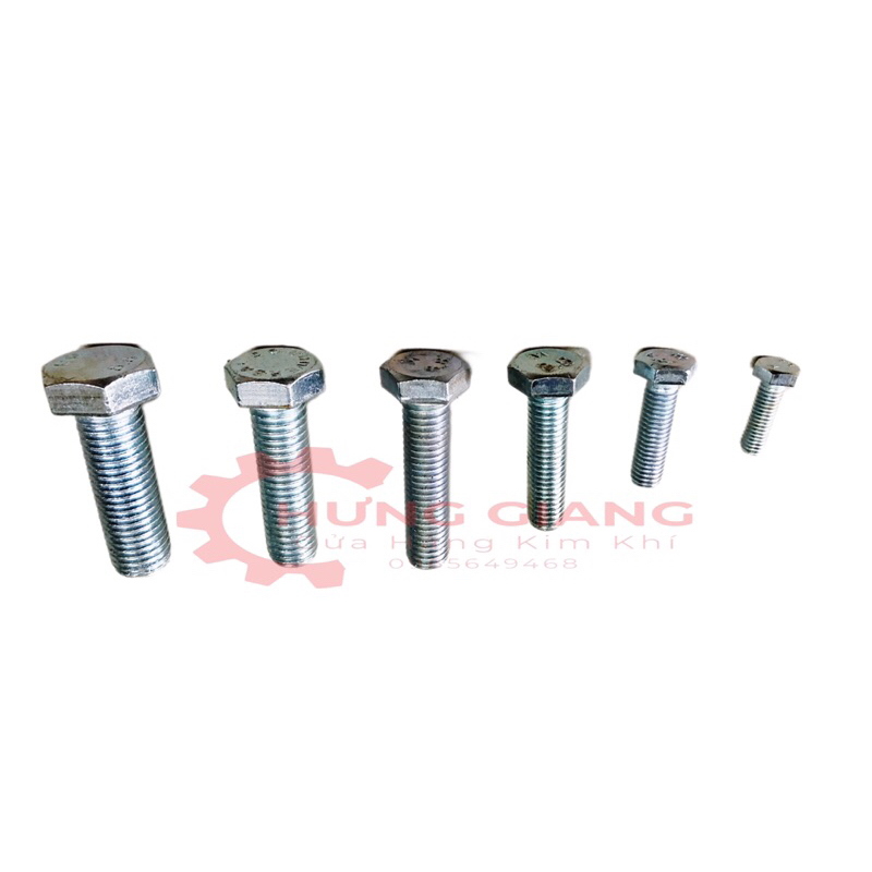 10 Bulong Thép Mạ Kẽm M12 M14 M16 Chống Rỉ